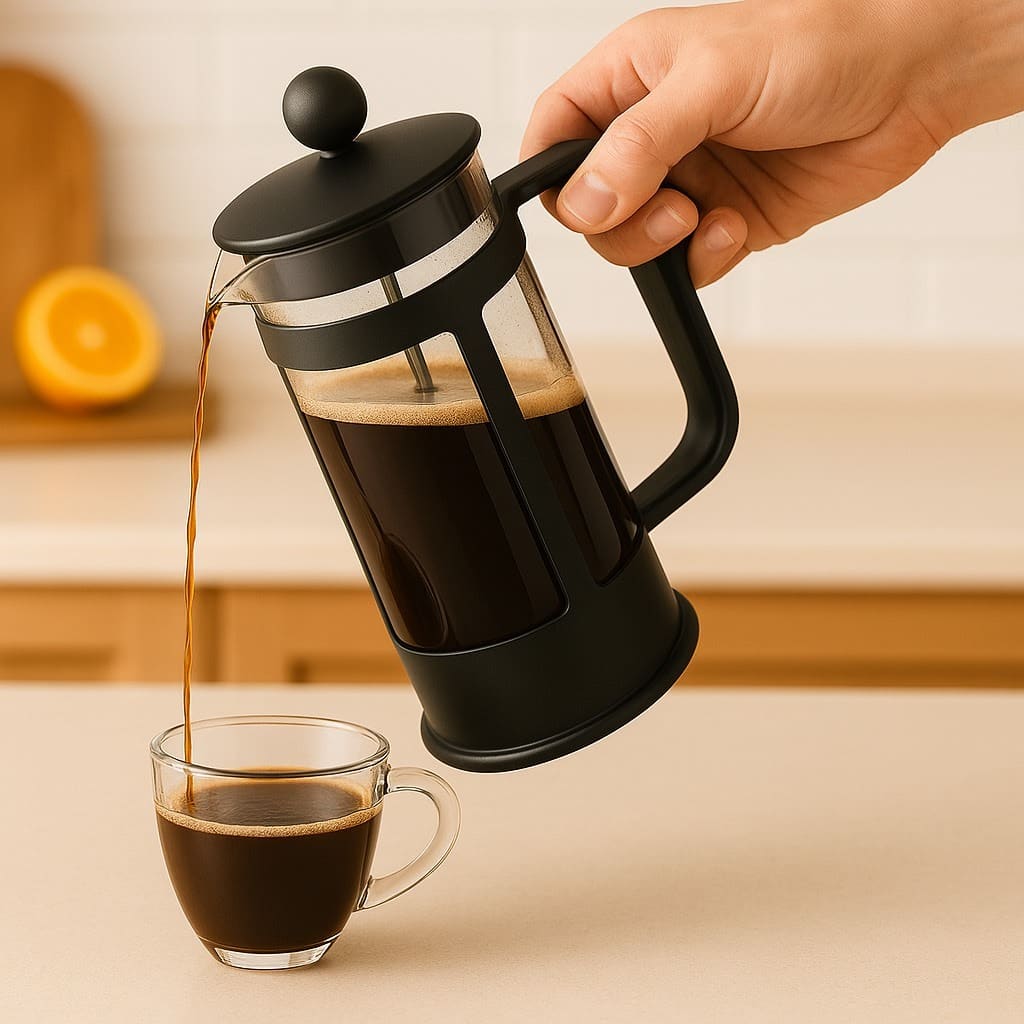 Cafeteira Prensa Francesa Vidro 350ml Versátil Para Café e Chá Capuccino Cremoso